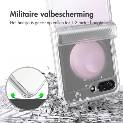 Accezz Hoesje - Geschikt voor Samsung Galaxy Z Flip 5 - Xtreme Impact Backcover 2.0 - Transparant