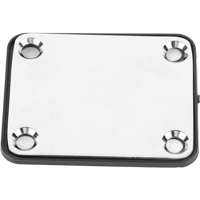 Plaque de talon de manche de guitare électrique Plaque de renforcement de manche de guitare en métal Plaque de protection pour remplacement Argent