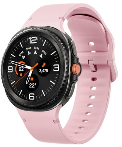 By Qubix - smartwatch bandje - Compatible Samsung bandje - Soft siliconen band - Maat: S/M - Roze - Geschikt voor Samsung Galaxy Watch 9 (40/44mm) - Watch 8 (40/44mm) - Watch 8 Classic (46mm)