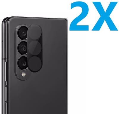 Camera lens Protector 2x Geschikt voor: Samsung Galaxy Z Fold 5 - screen protector - glas - bescherm je camera - beschermglas - Zwart