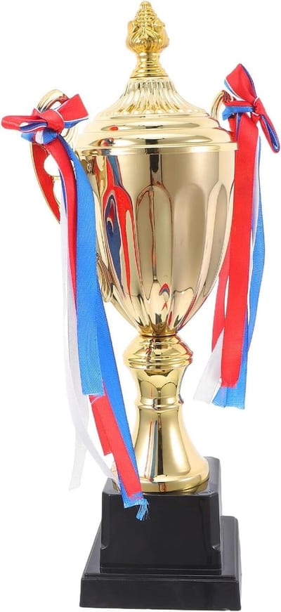 Gouden Trofee Beker - Winst Prijs - Sportevenementen Vieren - Stijlvol Verfijnd Ontwerp - 28.5 cm - Goud