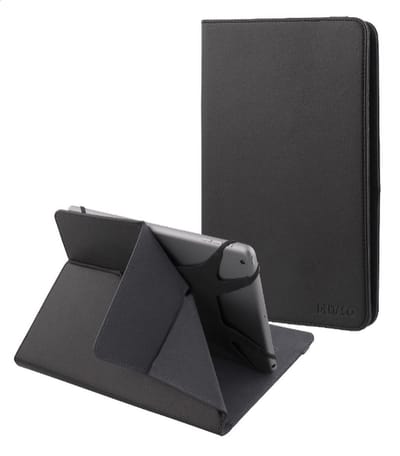 DELTACO TPF-1224, Universele tablet cover, 7 / 8 ", geïntegreerde standaard, 360 graden draaibaar, Zwart