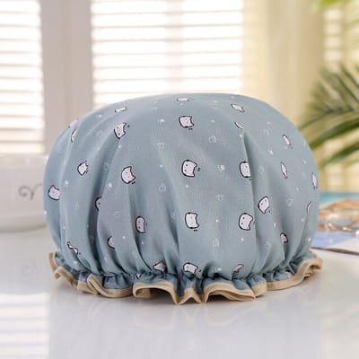 Go Go Gadget - 2x Dikke Douchemuts - Shower Cap - Blue Cat - Waterdicht - Badkapselbeschermer - Dubbele Laag - Douchemuts voor Haarbescherming - Vrouwenbenodigdheden - Douchecap - Badkameraccessoires