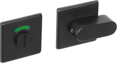 Intersteel Intersteel Rozet toilet-/badkamersluiting vierkant rvs mat zwart