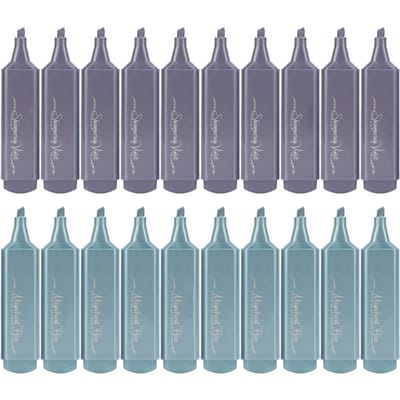 20 Stuks Metallic Markeerset Geurvrij Anti-rolontwerp Gekleurde Markeerstiften voor Instructie gray