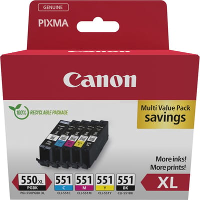 Canon pgi-550xl/cli-551 bcmy ink mp
