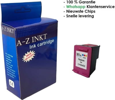 AtotZinkt huismerk inktcartridge voor HP 301XL kleur van 18ml bespaar tot 80%