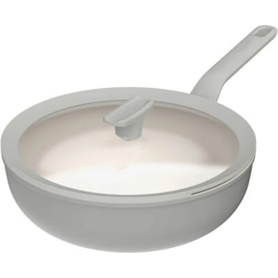 LEO Wokpan antikleef met deksel Balance Moonmist - Ø 28cm - Grijs - PFAS-vrij