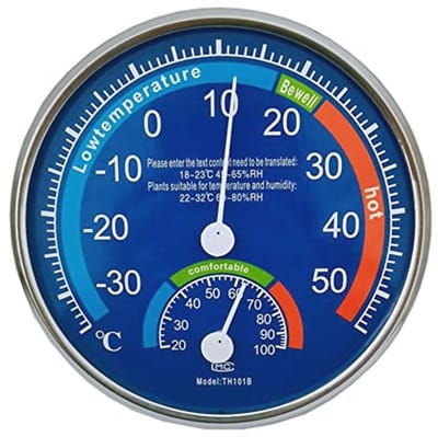 SPORTARC Thermometer Hygrometer Thermo Analoge Vochtigheid Kamer klimaatregeling Binnen Blauw