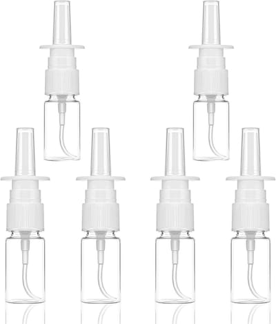 Lege Nasal Spray Fles 10 ml - Herbruikbare Spray Fles voor Fijne Mist, Make-up, Water en Essentiële Olie - Set van 6