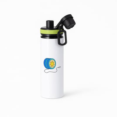 Hacebo® - jojo waterfles met draaidop groen - Kind - kinderen - speelgoed - cadeau - sport - water fles - 850ML