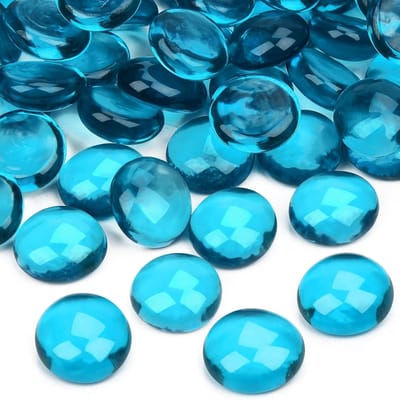 Glazen Kiezels - Decoratie stenen - Vazen vullen - Harmonieuze kleurenmix - 200 stuks - Blauw