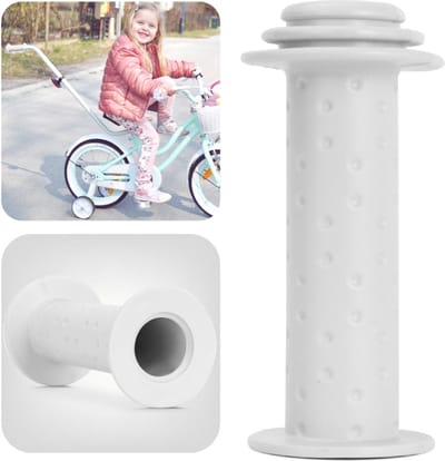 sun baby Handvatten Kinderfiets Wit - 100mm, 1 stuk, Pvc-materiaal, antislip