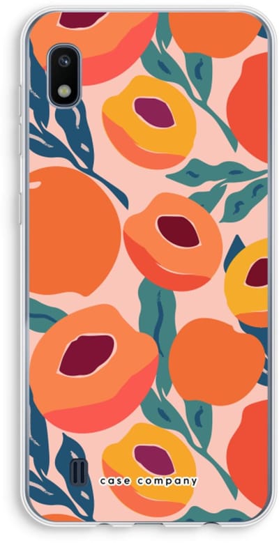 Case Company® - Hoesje geschikt voor Samsung Galaxy A10 hoesje - Perzik - Soft Cover Telefoonhoesje - Bescherming aan alle Kanten en Schermrand