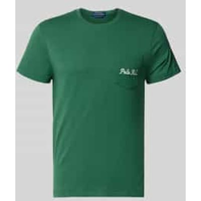 Slim fit t-shirt van pure katoen met polo bear motiefprint