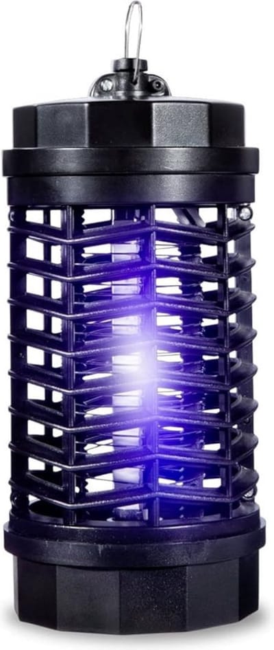 Muggenvanger – Muggenlamp Tot 20 m² – Muggenvanger Elektrisch – Vliegenvanger UV-lamp – Insectenlamp – Vliegenlamp – Zwart - 10.5 x 10.5 x 22 cm