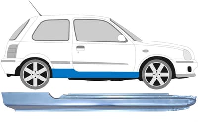Volledige dorpel voor Nissan Micra K11 1992-2003 / Rechts