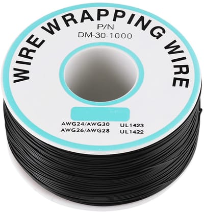Dailygoody - 30 Awg Kabel - Flexibele Elektronische Draad - Zwart - Hoogwaardige Kwaliteit - Ideaal voor Breadboard Gebruik - 250 Meter