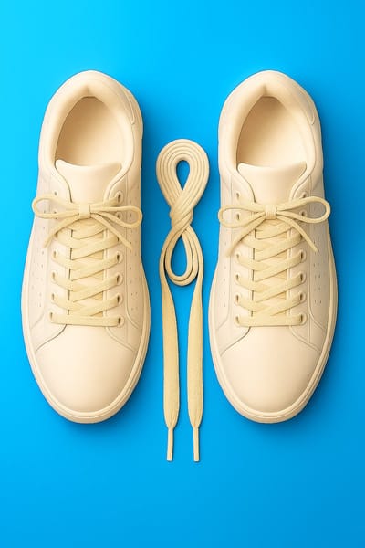 1 paar sneaker veters 150 cm off white