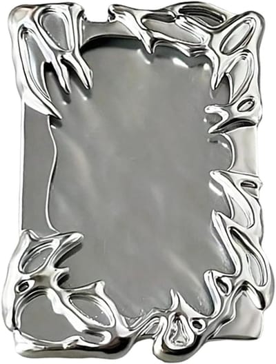 Fotokaart Houder - Kaart Display Frame - Verzamelobjecten Tonen - Gegalvaniseerde Afwerking - 11x7.5cm - Zilverkleurig