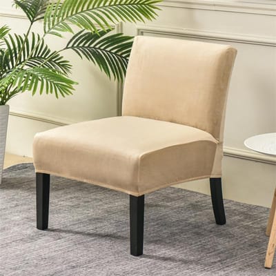 Fluwelen Armloze Stoelhoes Effen Enkele Bank Slipcover Scandinavisch Accent Stretch Stoelhoezen Elastisch Goedkoop Bank Beschermhoes