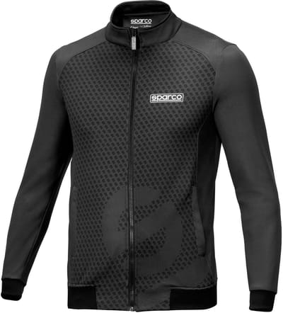 Sparco Full Zip Sweatshirt Subly Sweatshirt - Zwart/Marineblauw — XXL