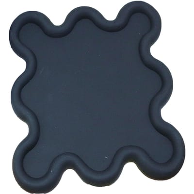 Beker Mat PVC Onregelmatige Vorm Hittebestendig Waterdicht Huishoudelijk Kom Mat voor Keuken Zwart