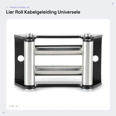 Dailygoods- Kabelgeleiding Universeel - Lierrolgeleider - Hoge Sterkte - Metaal - 110 mm Afstandsgat - Vermindert Wrijving - Lierrol