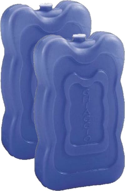 Koelelement - Set van 4x stuks - blauw - 350 gram - 18 x 11 cm - koeltas - koelbox - houdt drankjes koel