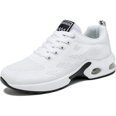 Schoenen Dames Nieuwe Damesschoenen Koreaanse Stijl Casual Luchtkussen Hardloopschoenen Ademend Zachte Zool Sportschoenen Dames 42 white