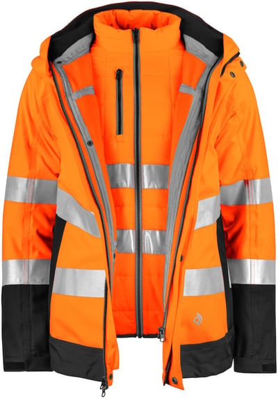 ProJob 6445 SIGNALISATIEJAS 3-IN-1 EN ISO 20471 KLASSE 3/2 646445 - Oranje/Zwart - 4XL
