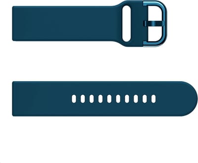 Siliconen bandje - geschikt voor Huawei Watch GT Runner 2 / GT 2(e) 46 mm / GT 3 / 4 / 5 (Pro) 46 mm / Watch 3 (Pro) / Watch 4 (Pro) / GT 6 (PRO) 46mm - staalblauw