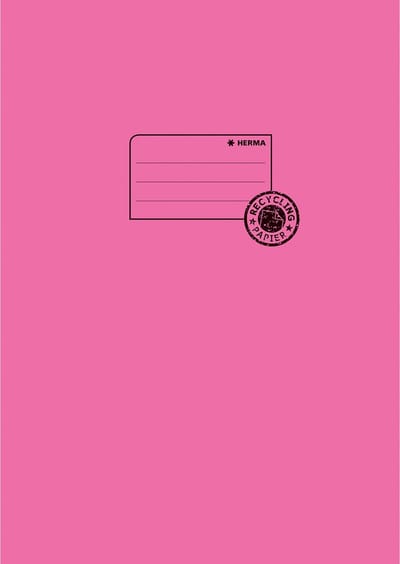 Exercise book cover paper A4 pink 100% wastepaper - Pink - Man/Woman - 210 mm - 297 mm - 1 pc(s)