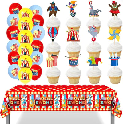 Carnaval Thema Feestballonnen - 12" Circus Dier Latex Ballonnen voor Verjaardagsfeest, Babyshower en Clown Party