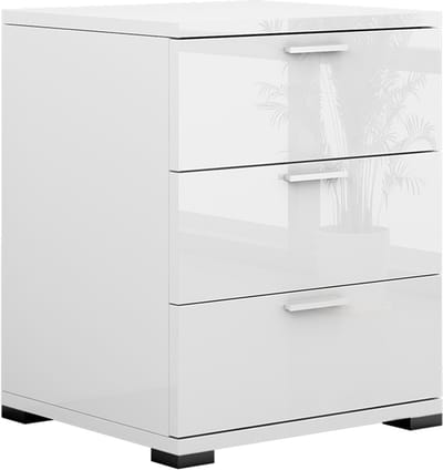 Vicco Marseille Nachtkastje – 46.2 x 60 cm Wit Hoogglans