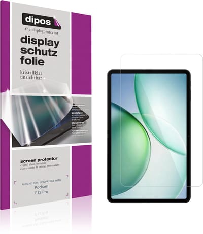 dipos – 2x Beschermfolie geschikt voor Pockam P12 Pro | Krasbestendige & heldere Screenprotector Ultra-Thin
