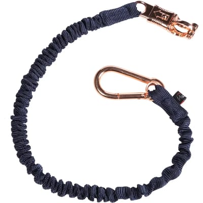 HKM Elastisch Halster Touw Roségoud/Marineblauw 90 cm