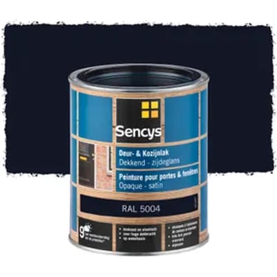Sencys Lak Voor Deuren En Ramen Zijdeglans Ral5004 750ml