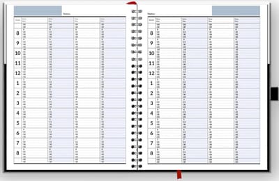Ongecodeerde Agenda met 4 Kolommen voor Afsprakenbeheer