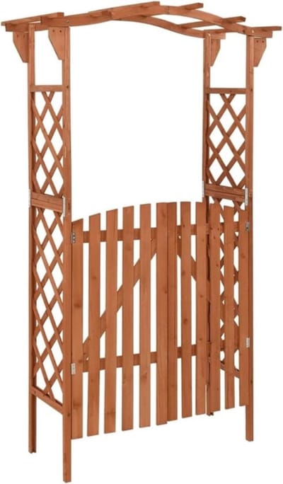 Thuys – Tuinscherm Hout – Tuinschutting – Schuttingpaneel – Uittrekbaar – Scheidingswamd – 116x40x204 cm – Bruin