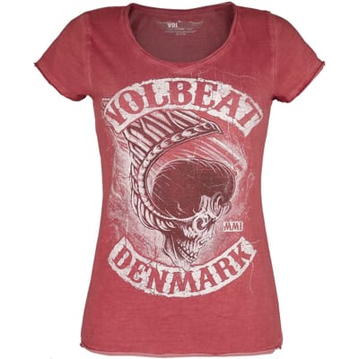 Volbeat T-shirt - Denmark - S tot 4XL - voor Vrouwen - rood