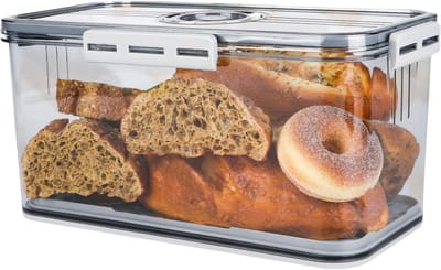 Ruimtebesparende Brooddoos met Luchtdichte Deksel voor Vers Brood, Gebak en Koekjes - Ideaal voor Keukenopslag en Organisatie