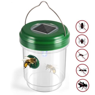Wespenvanger – Vliegenvanger - insectenbestrijding - Solar Wespval - Groen – Hangend – gifvrij
