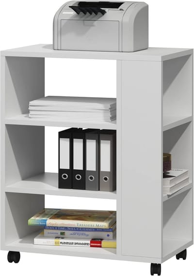 Multifunctionele Printtafel met Wieltjes - Ideaal voor Thuiswerk en Tienerkamers