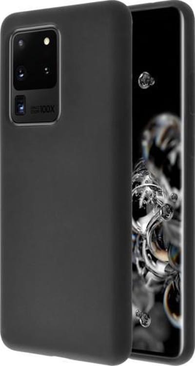 MH by Azuri liquid silicon cover - zwart - voor Samsung Galaxy S20 Ultra