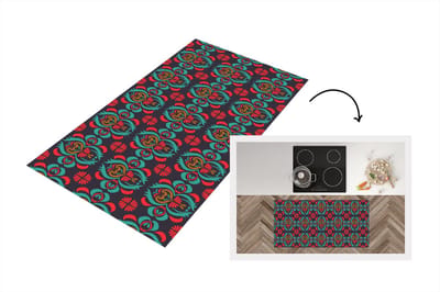 Keukenloper - Loper keuken - Patronen - Indonesisch - Ornament - 120x60 cm - Keukenloper vinyl