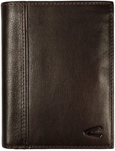 camel active Leren portemonnee Pine High Form Wallet Brown donkerbruin