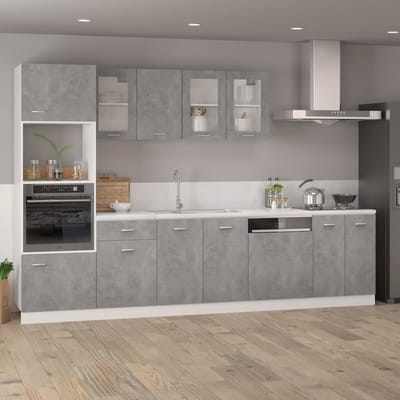vidaXL - Onderkast - met - lade - Lyon - 50x46x81,5 - cm - bewerkt - hout - betongrijs