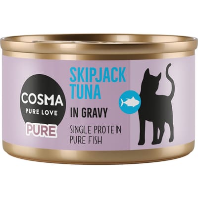 6x80g Cosma Pure Skipjack tonijn natvoer voor katten