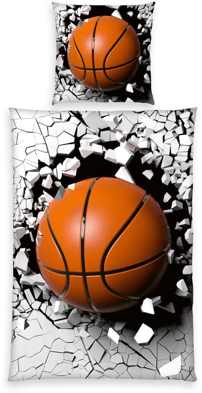 Dekbedovertrek Basketbal 135x200 cm incl 1 sloop 80x80 cm